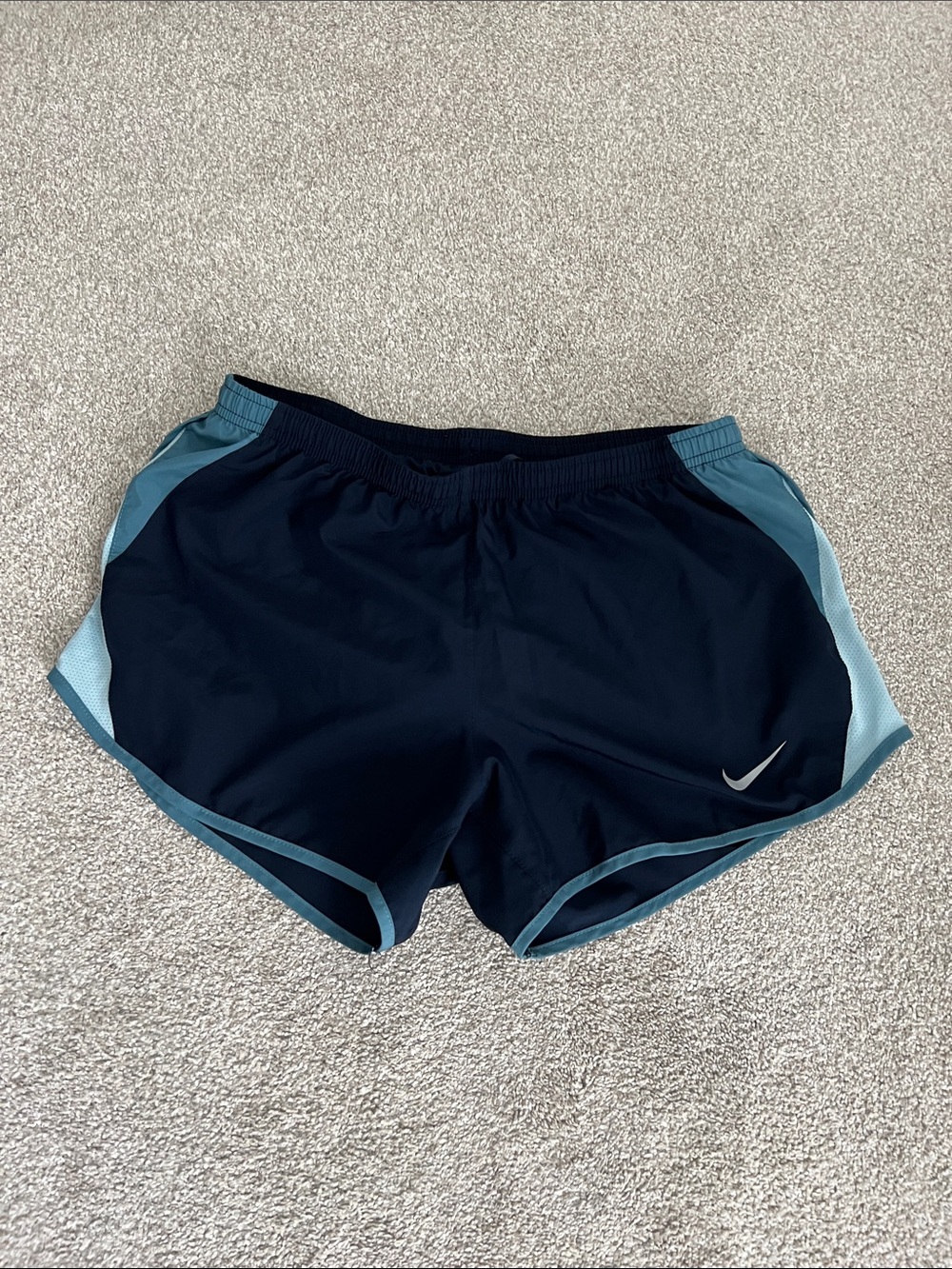 Nike Women's Navy Blue Dri - Fit Athletic M Running Shorts